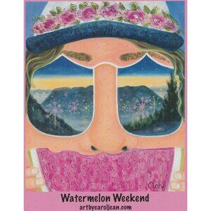 Watermelon Weekend Carol Jean Art Card Steamboat Springs Colorado Spring Skiing